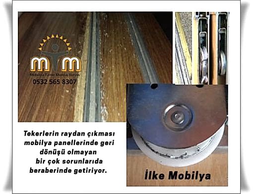 Gardrop kapakları sürekli raydan çıkıyor Sürgü ray kapaklar altta ve üstte bulunan kanallar içerisinde, tekerler vasıtasıyla hareket ederler. Fakat zaman zaman bu tekerler kanal içerisinden çıkar ve dengesiz çalışmaya sebep olur. Ray kanallar içerisinde biriken toz ve kirler zamanlar kanal içine ve tekerlek yüzeylerine yapışır.