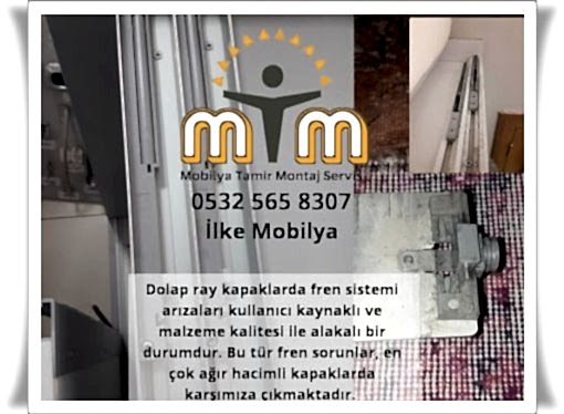 Sürgü ray dolap kapaklarında oluşan sorunlar her zaman karşımıza çıkar Sürgülü ray kapaklı dolaplarda fren sistemi arızaları kullanıcıkaynaklı ve malzeme kaltesi ile alakalı bir durumdur. Bu tür fren sorunları en çok ağır hacimli kapaklarda ortaya çıkmaktadır.